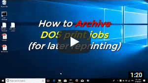 How to archive DOS print jobs (for later reprinting)