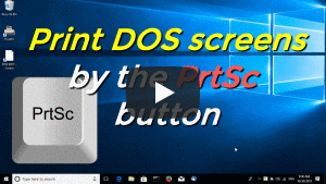 Print DOS screens by the PrtSc keyboard button