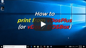 How to print from vDosPlus (or vDos / DOSBox)