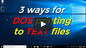 3 ways for DOS printing to TEXT files