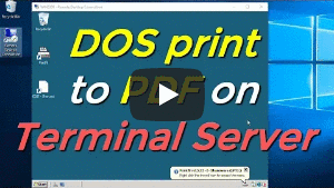 DOS print to PDF on Terminal Server