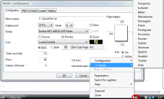 Dialoogvenster Printfil-configuratie en lade-menu
